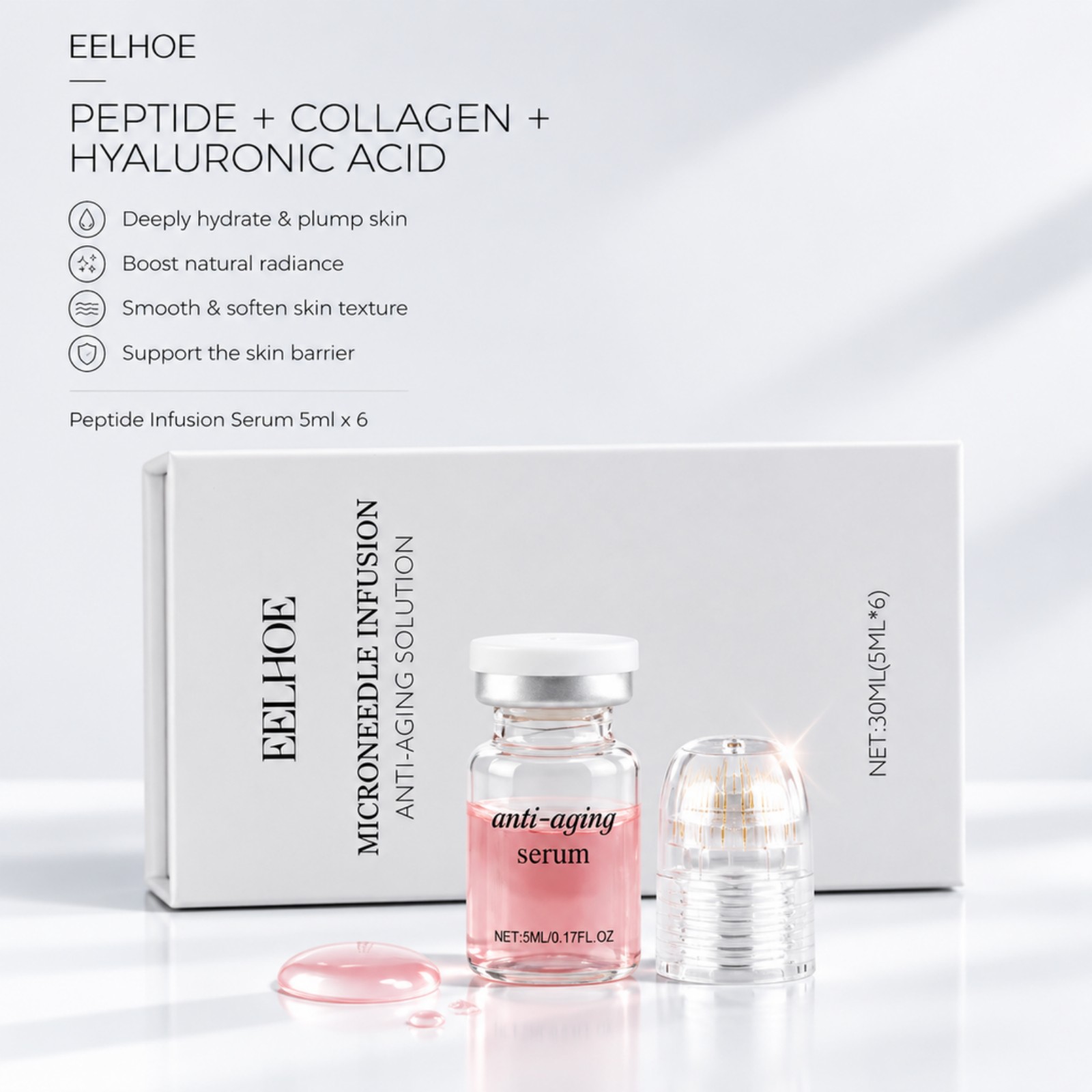 0,2 mm Microneedle Serum-Set 6 – Hyaluronic Acid Facial Serum Bewertung und Preis